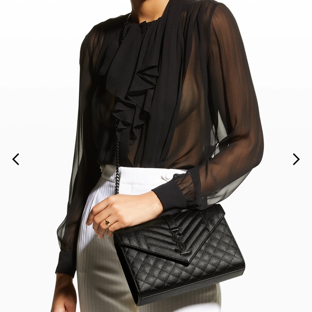 Saint Laurent Black Quilted Leather Chain Bag - Picture 2 of 12